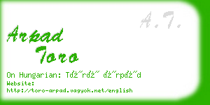arpad toro business card